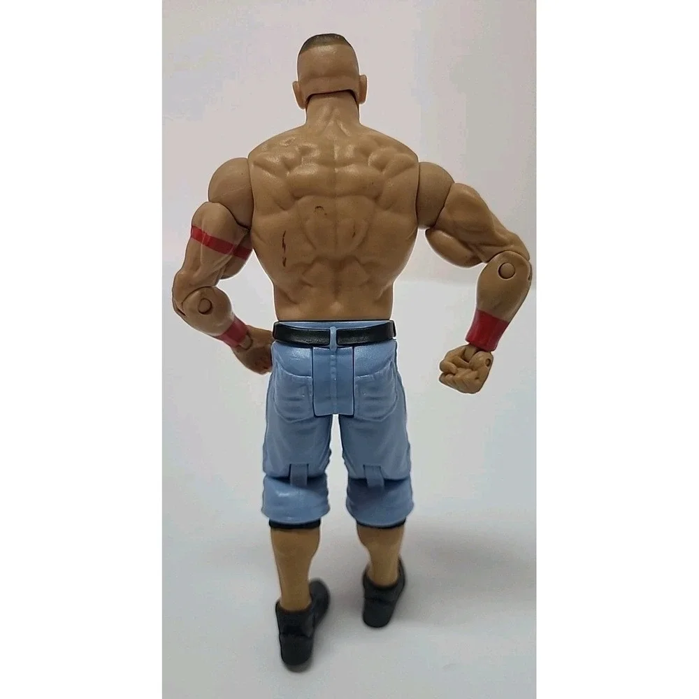 WWE John Cena Action Figure Mattel 2011 Blue Jorts Red Wristbands‎ V1268 Toy WWF